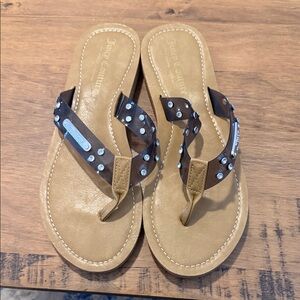 Juicy Couture Brown Studded Sandals
